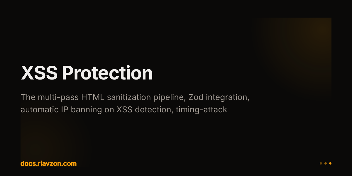 XSS Protection | Riavzon | Ecosystem