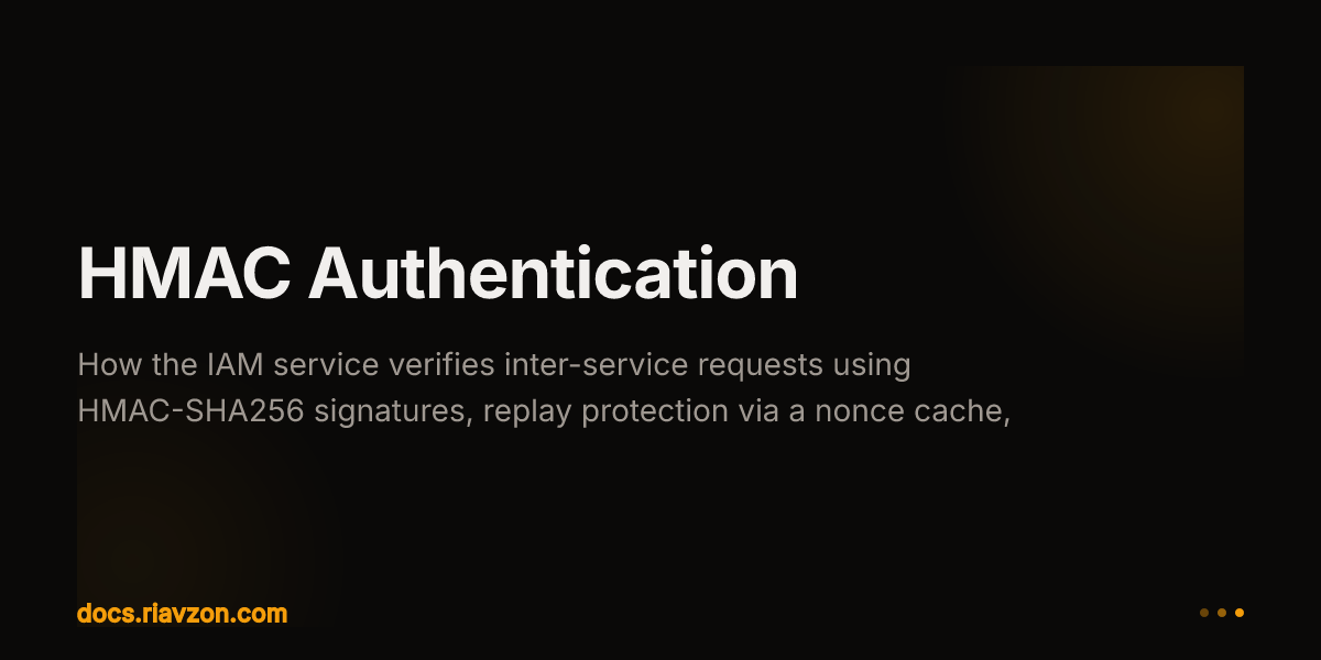 HMAC Authentication | Riavzon | Ecosystem