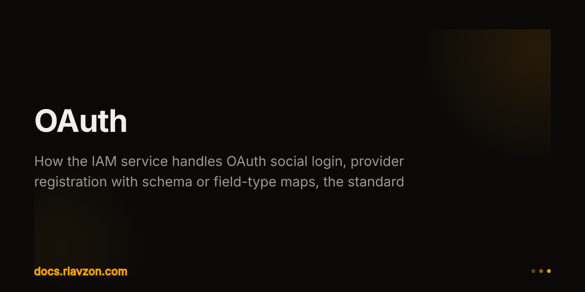 OAuth | Riavzon | Ecosystem