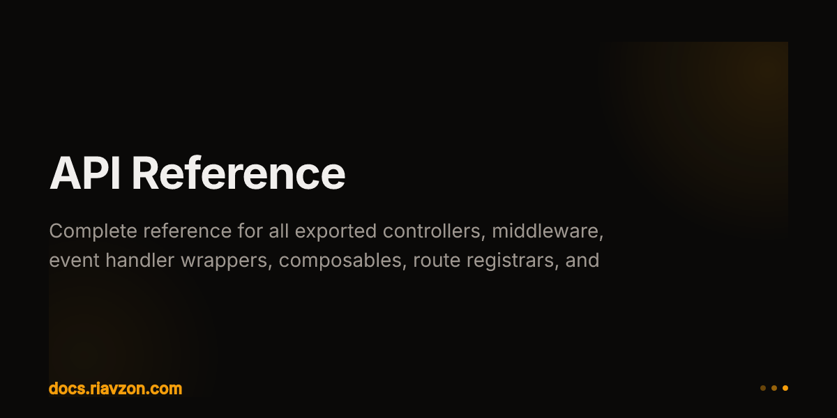 API Reference | Riavzon | Ecosystem