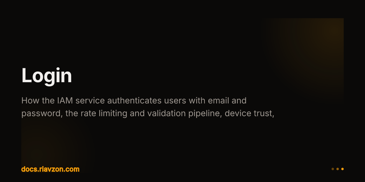 Login | Riavzon | Ecosystem