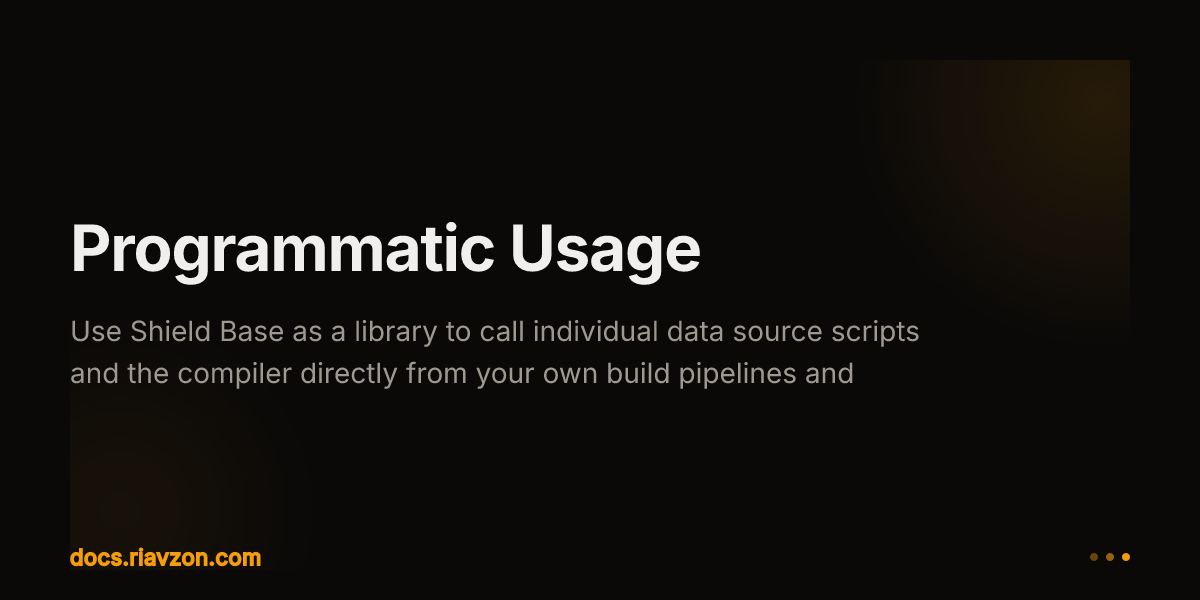 Programmatic Usage | Riavzon | Ecosystem